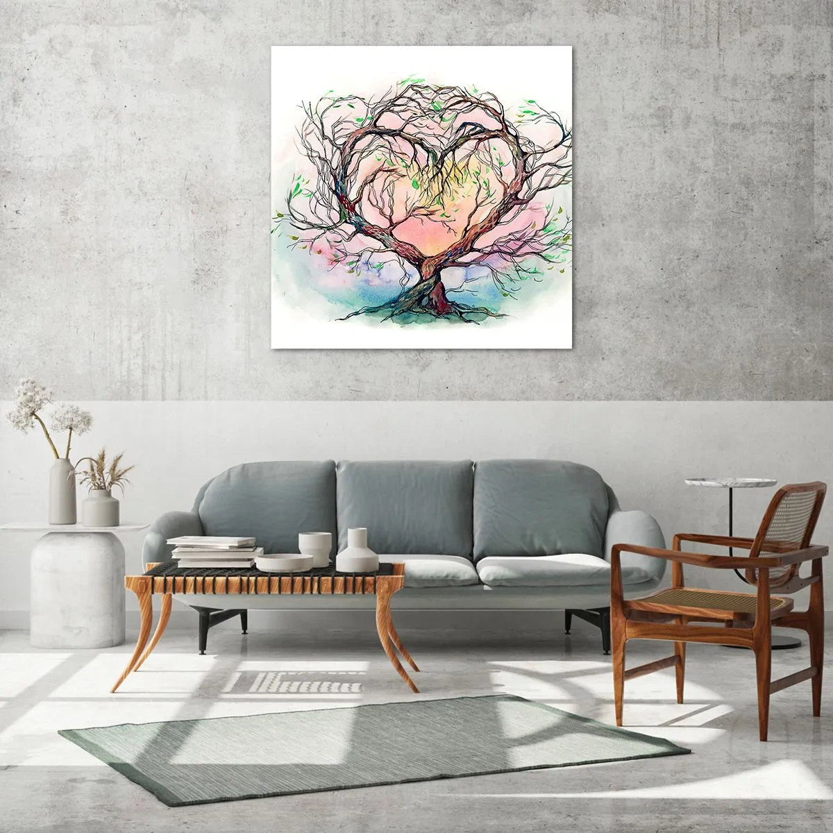 Obraz na skle - Společně proti vichřicím - 60x60 cm