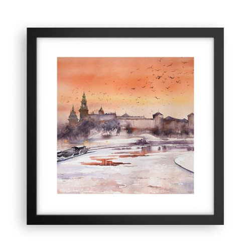 Plakát v černém rámu - Královský západ slunce - 30x30 cm