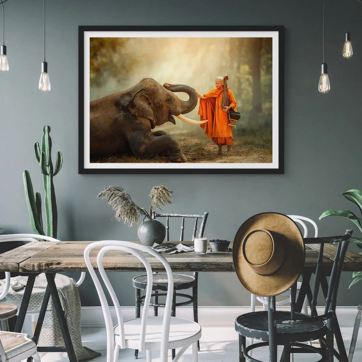 Plakát v černém rámu - Setkání na cestách - 100x70 cm