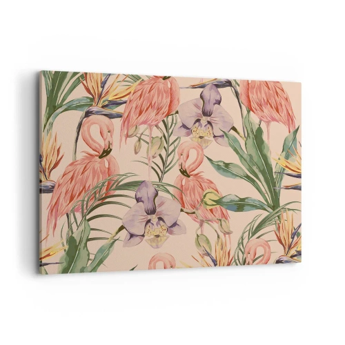 Obraz na plátně - Růžový balet v květech - 120x80 cm