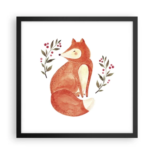 Plakát v černém rámu - Malý zrzek - 40x40 cm