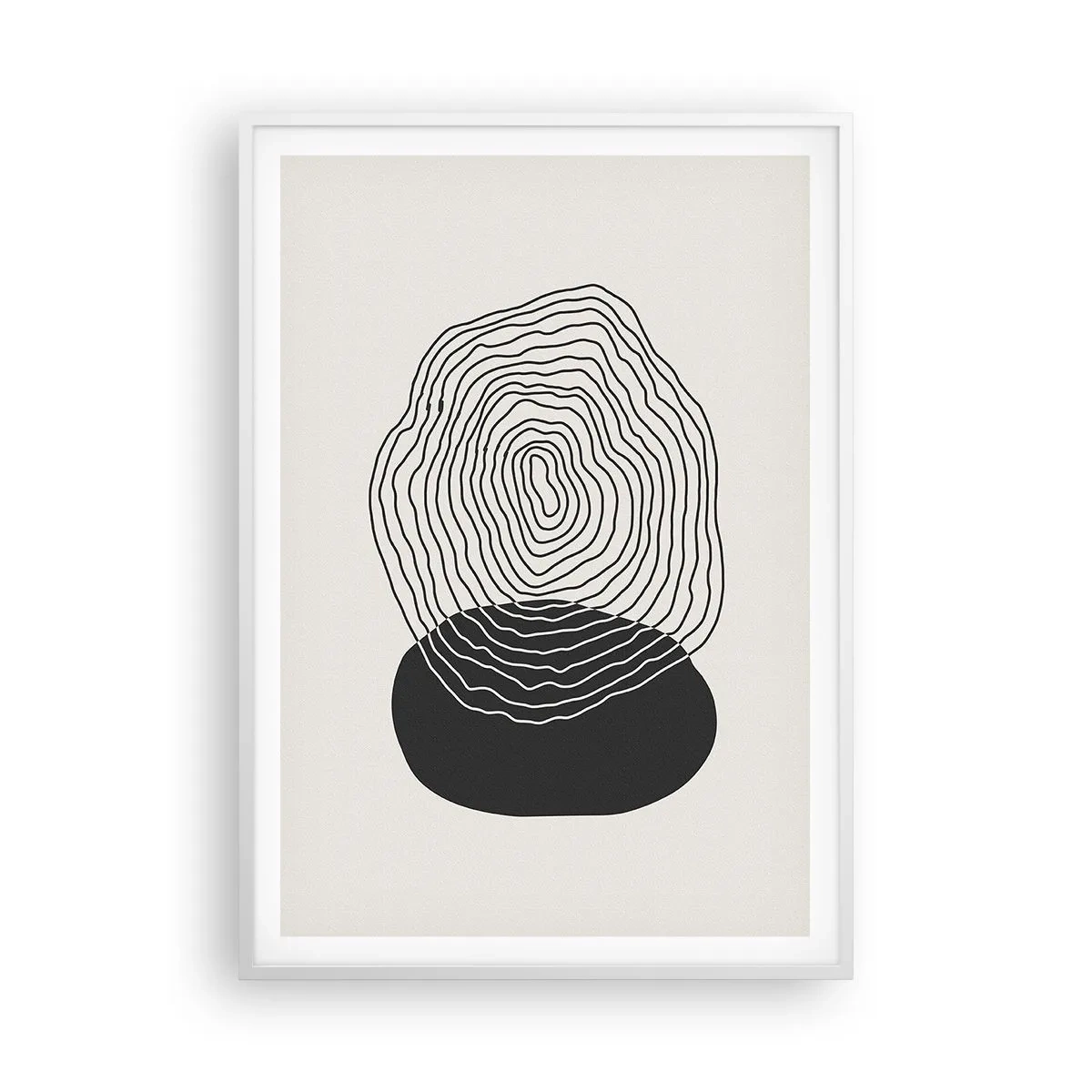 Plakát v bílém rámu - Trvání a kmitání - 70x100 cm