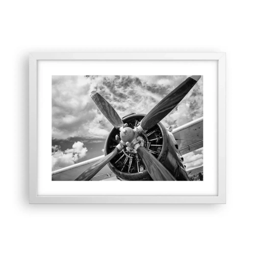 Plakát v bílém rámu - Dobyvatel oblohy - 40x30 cm