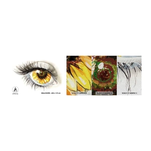 Vzor Fototapety Premium Sand - Pohled žhavý jako léto - Abstrakce, Grafika, Oko - 100x30 cm