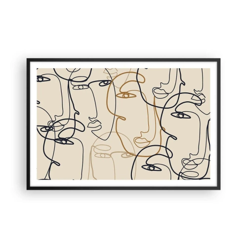 Plakát v černém rámu - Portrét znásobený - 91x61 cm