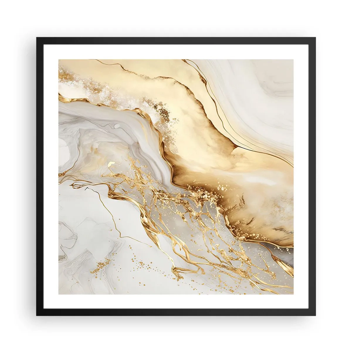 Plakát v černém rámu - Abstrakce: krása a dobro - 60x60 cm