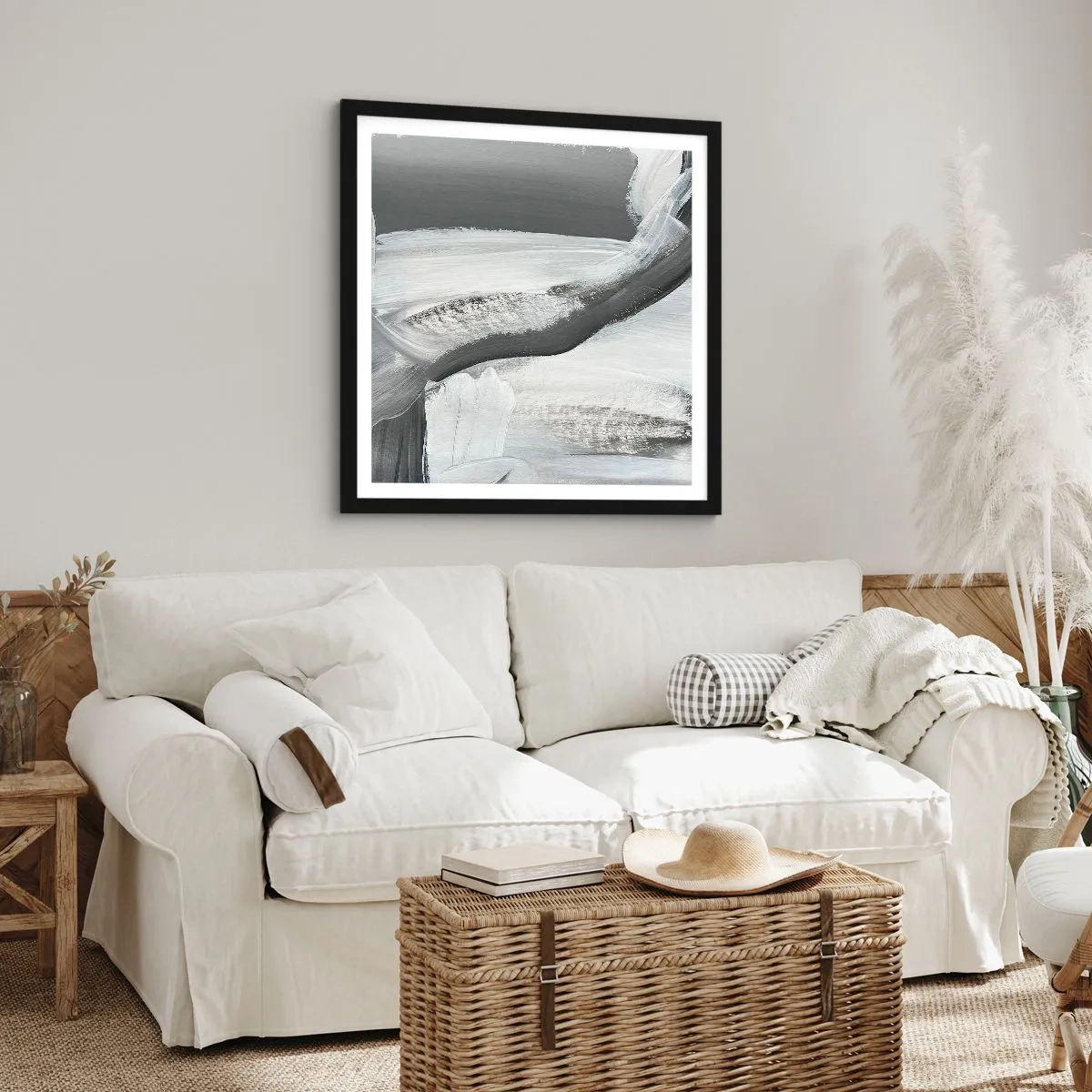 Plakát v černém rámu - Pevným pohybem - 40x40 cm