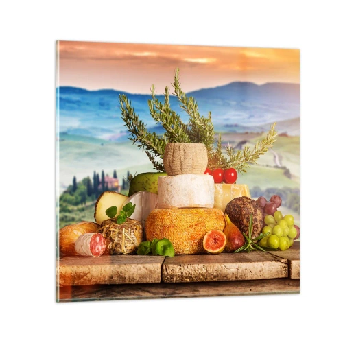 Obraz na skle - Italská radost ze života - 50x50 cm