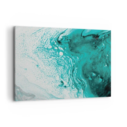 Obraz na plátně - Propadnout v bílé a tyrkysové - 100x70 cm
