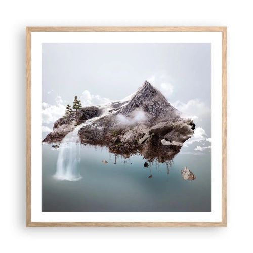 Plakát v rámu světlý dub - Pohled surrealisty - 60x60 cm