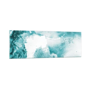 Obraz na skle - Povodí modré - 90x30 cm