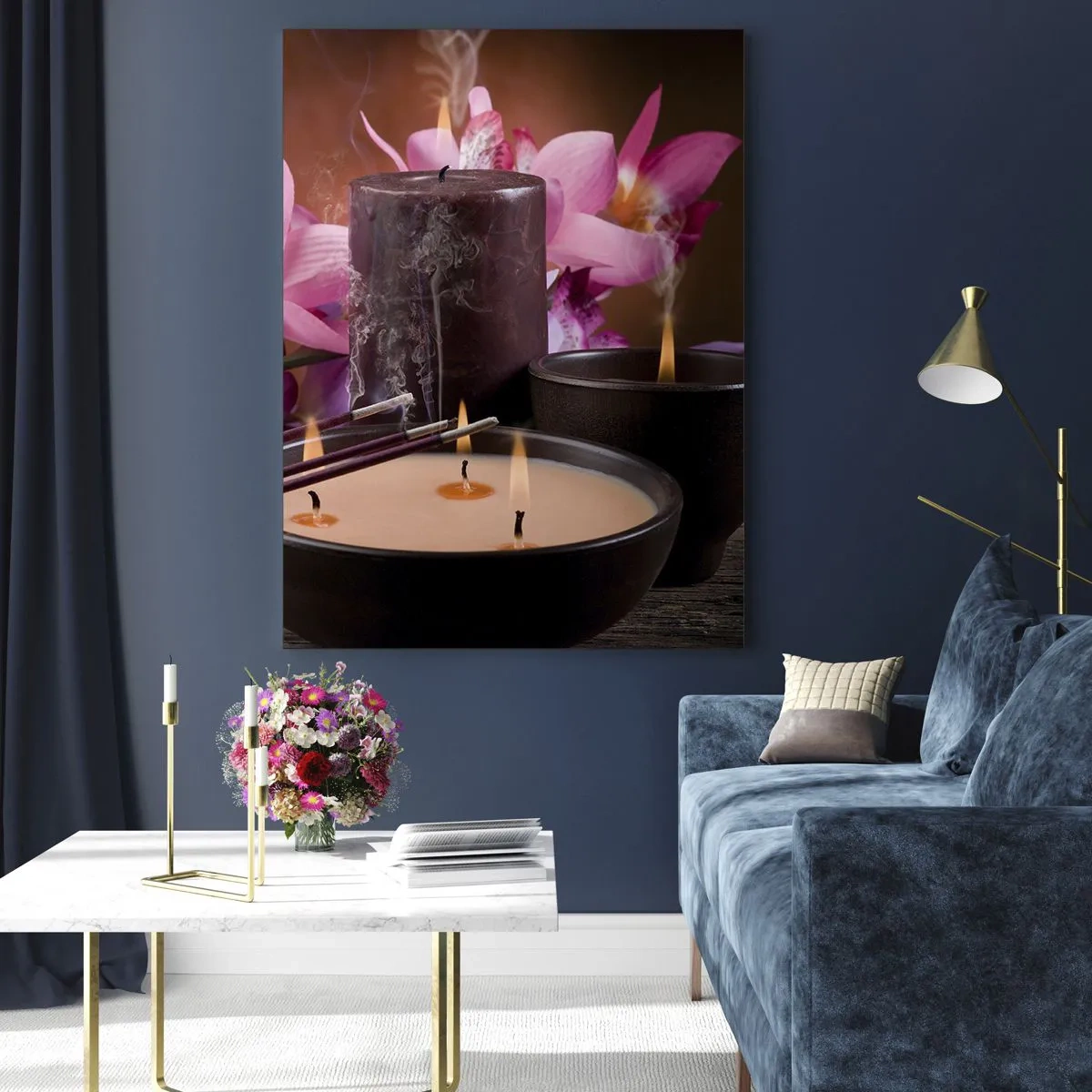 Obraz na skle - Očistit mysl, uklidnit tělo - 70x100 cm