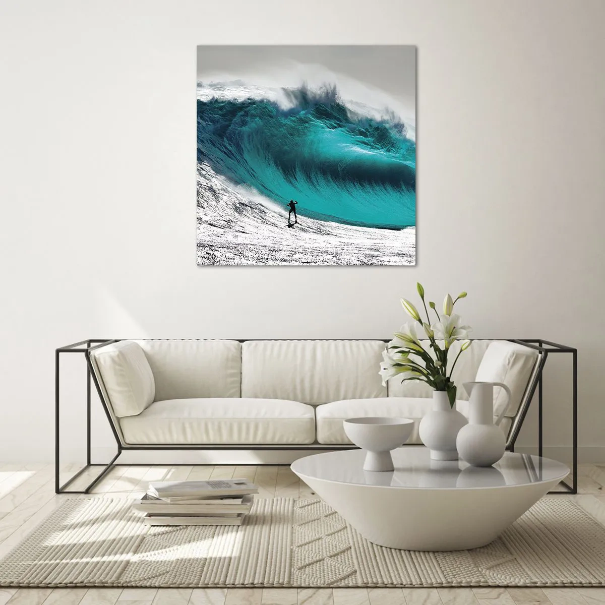 Obraz na skle - Výzva přijata - 70x70 cm