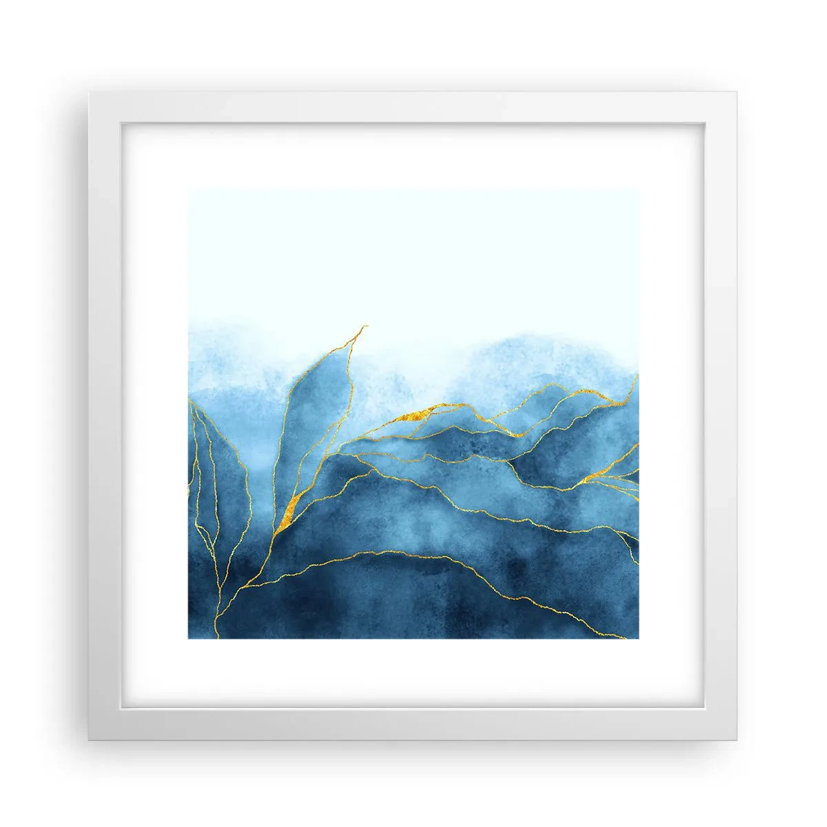 Plakát v bílém rámu - Blankyt ve zlatě - 30x30 cm