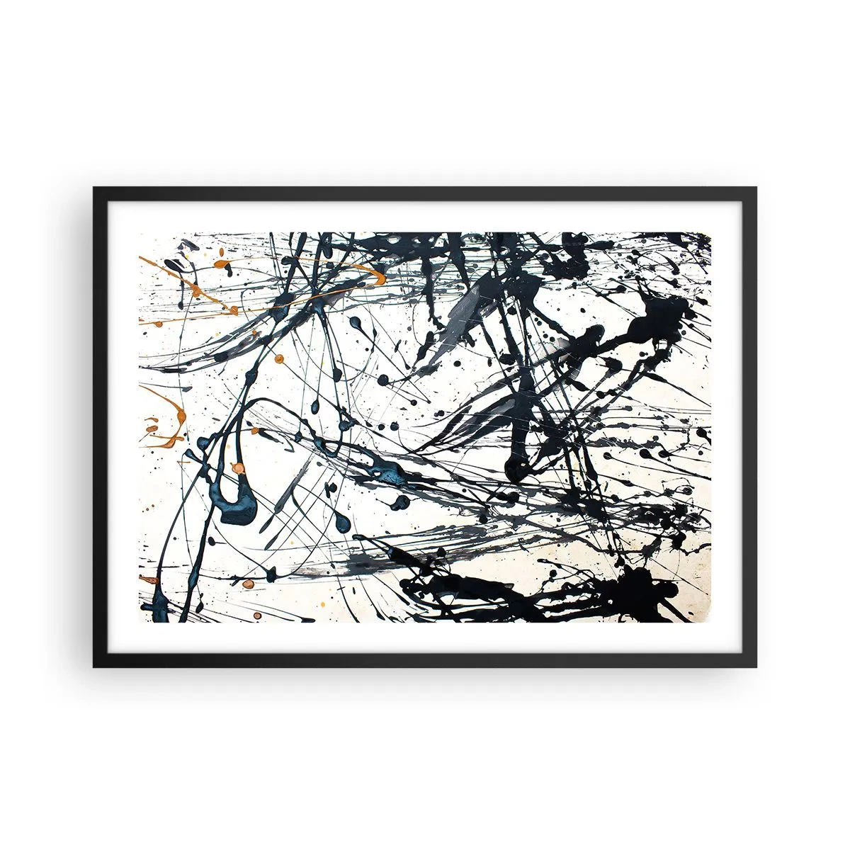 Plakát v černém rámu - Expresionistická abstrakce - 70x50 cm