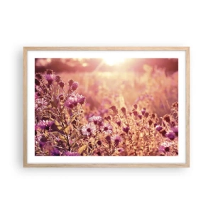 Plakát v rámu světlý dub - Než skončí léto - 70x50 cm
