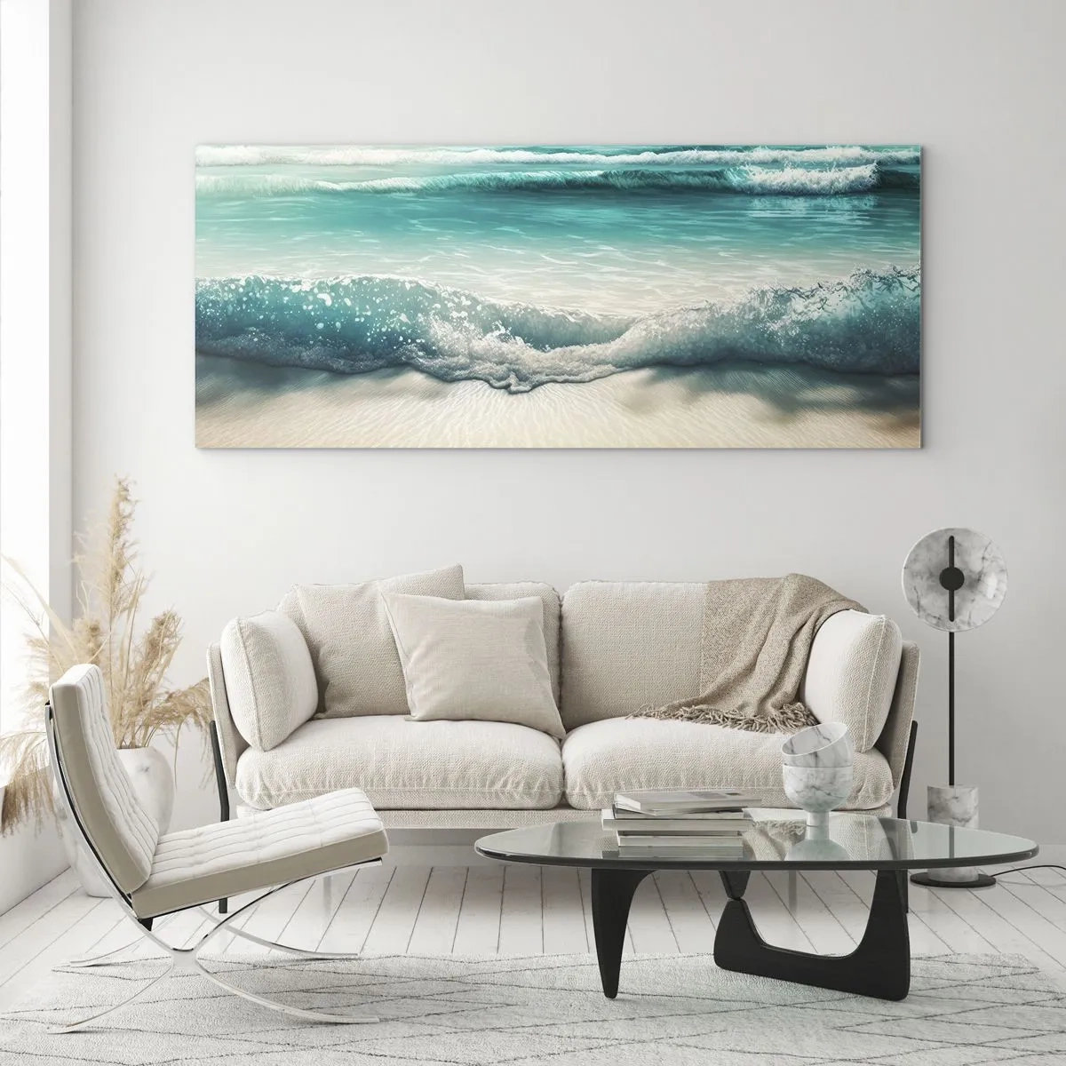 Obraz na skle - Klid oceánu - 100x40 cm