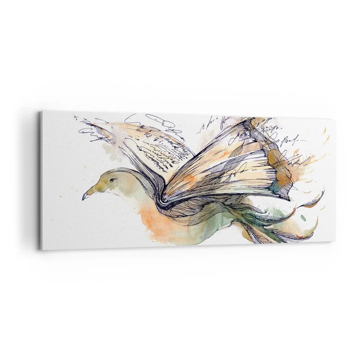 Obraz na plátně - Na křídlech poezie - 100x40 cm