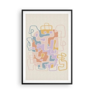 Plakát v černém rámu - Labyrint – veselé dobrodružství - 61x91 cm