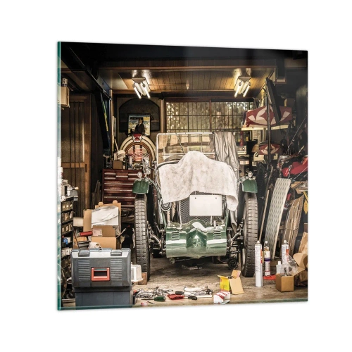 Obraz na skle - Zpět do minulosti - 60x60 cm