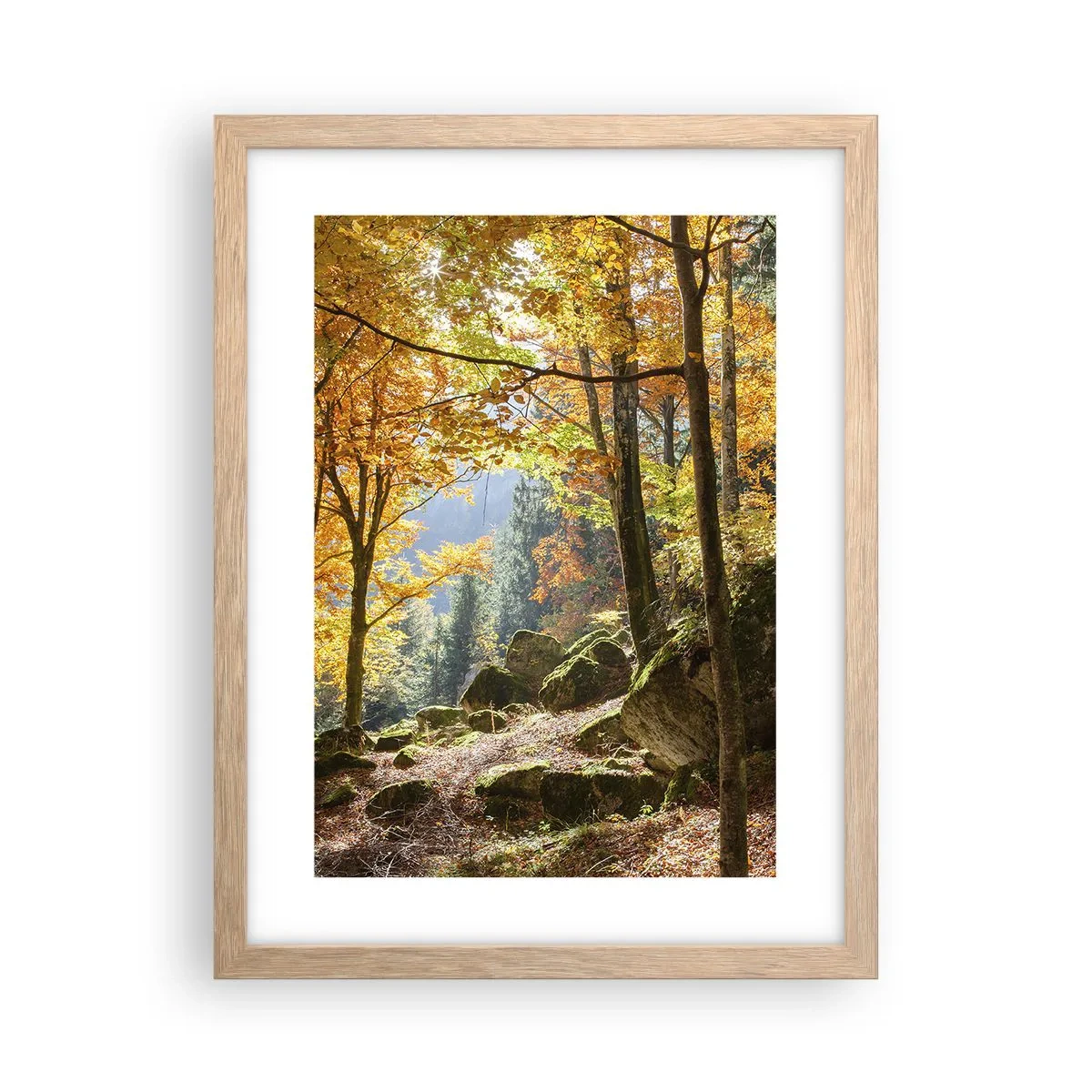 Plakát v rámu světlý dub - Čas na odpočinek - 30x40 cm