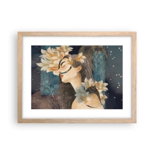 Plakát v rámu světlý dub - Pohádka o princezně s liliemi - 40x30 cm