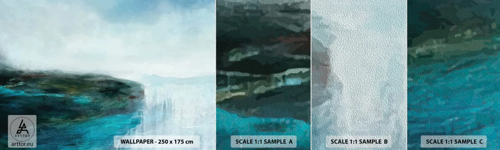 Vzor Fototapety Premium Sand - Námořní abstrakce - Abstrakce, Moderní, Moře - 100x30 cm