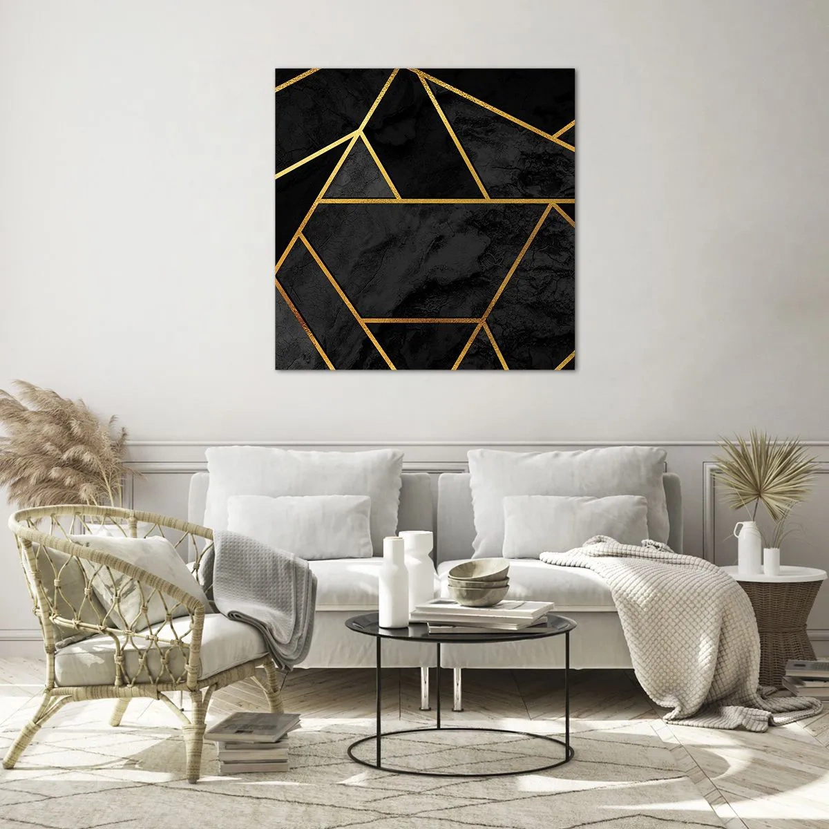 Obraz na skle - Temnota a světlo - 70x70 cm