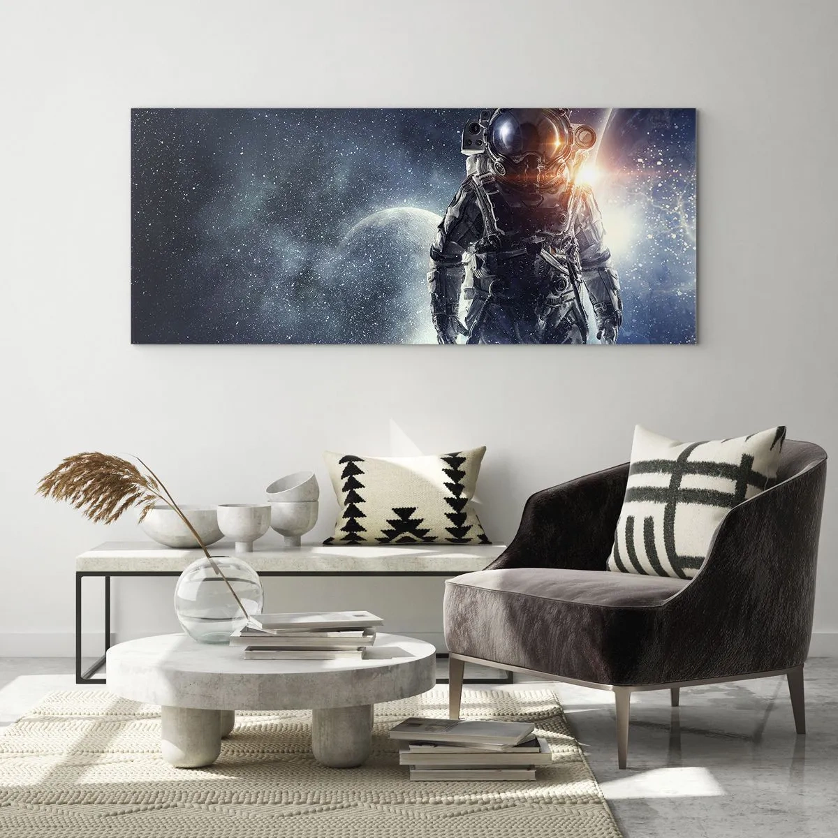Obraz na skle - Vesmírné dobrodružství - 100x40 cm