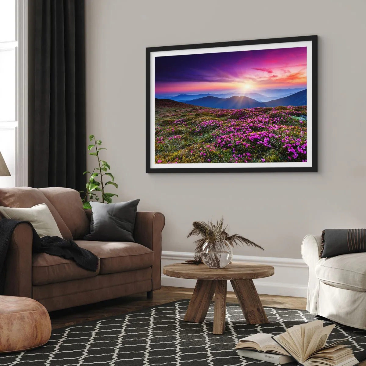 Plakát v černém rámu - Zavoněly svěží pupeny bylinek z obilných polí - 91x61 cm