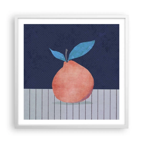 Plakát v bílém rámu - Konvexita a rovina - 60x60 cm