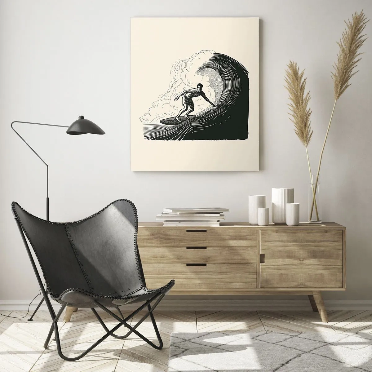 Obraz na skle - Král vln - 50x70 cm
