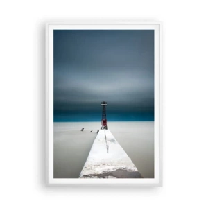 Plakát v bílém rámu - Setkat se s nekonečnem - 70x100 cm