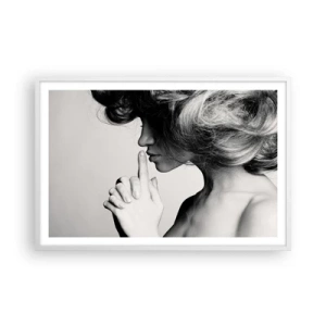 Plakát v bílém rámu - Zahleděná do sebe - 91x61 cm