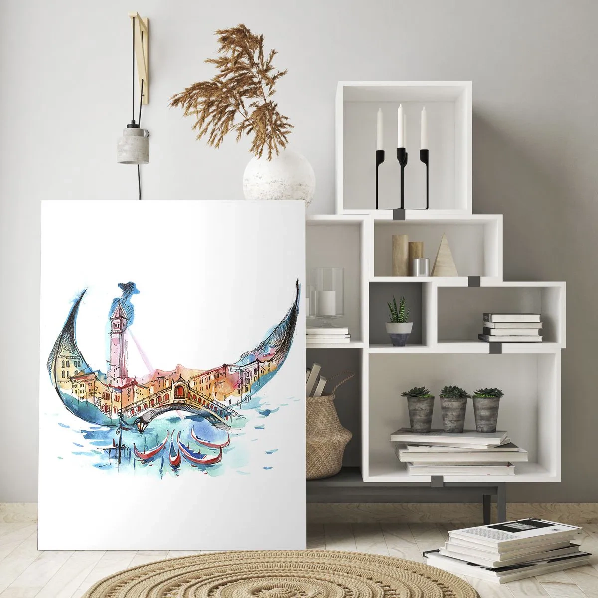 Obraz na skle - Plujeme městem - 70x100 cm