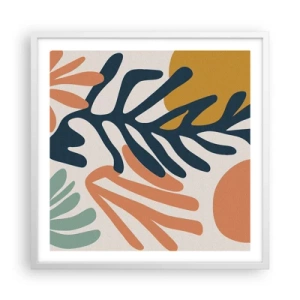 Plakát v bílém rámu - Korálová moře - 60x60 cm
