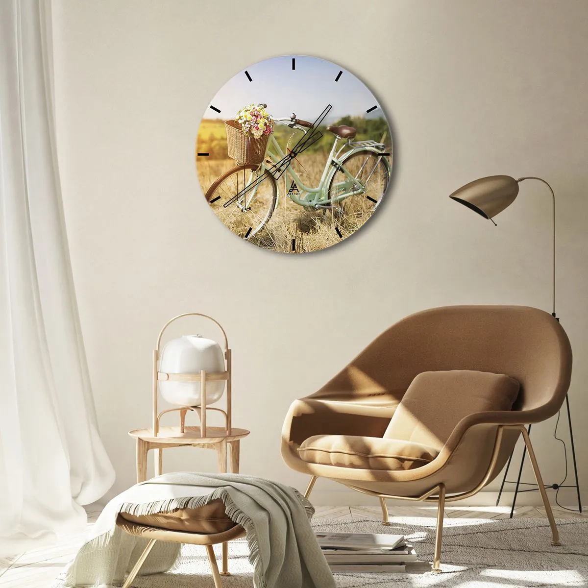 Nástěnné hodiny - Chvíli tu zůstanu - 40x40 cm