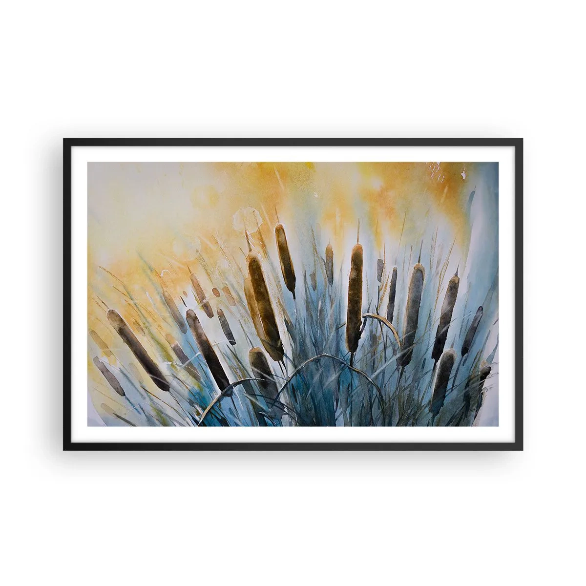Plakát v černém rámu - Chlad vody, žár slunce - 91x61 cm