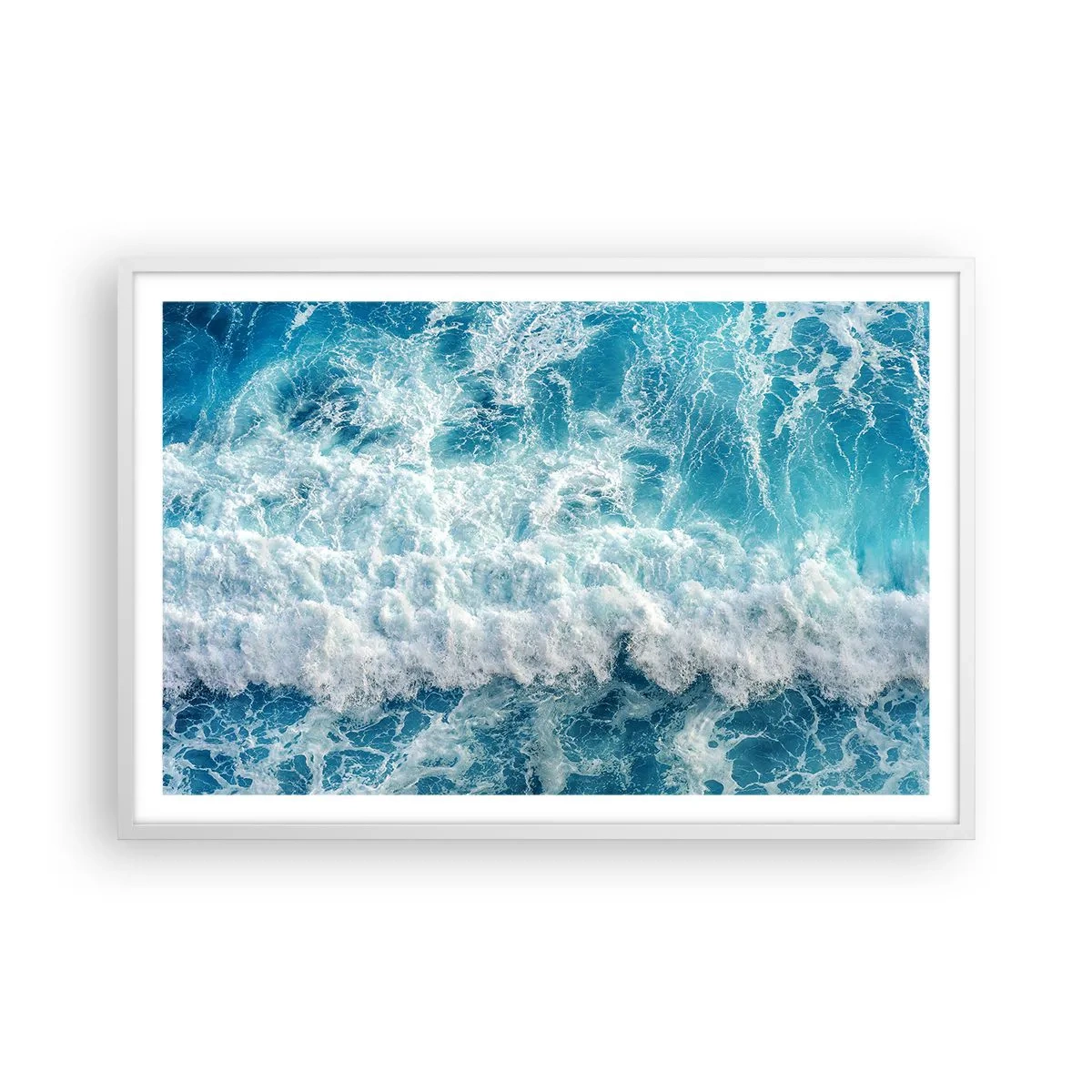 Plakát v bílém rámu - Radostně a skákavě - 91x61 cm