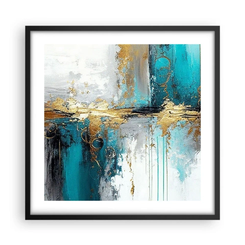 Plakát v černém rámu - Všechno plyne - 50x50 cm
