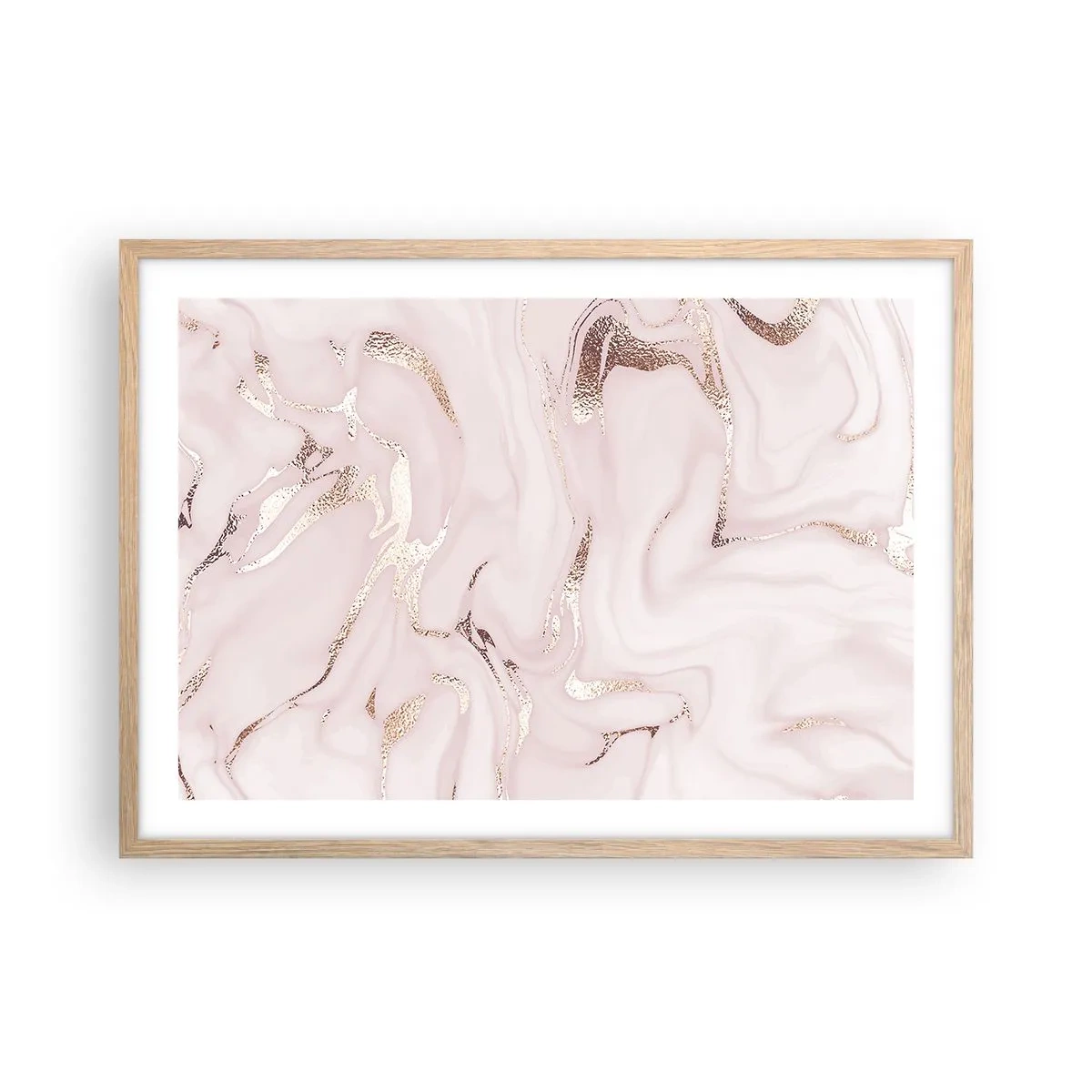 Plakát v rámu světlý dub - V růžovém šílenství - 70x50 cm