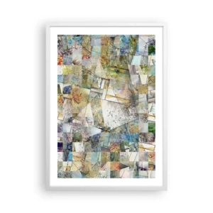 Plakát v bílém rámu - Geometrické přeskupení - 50x70 cm