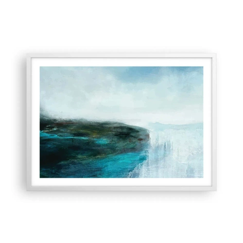 Plakát v bílém rámu - Námořní abstrakce - 70x50 cm