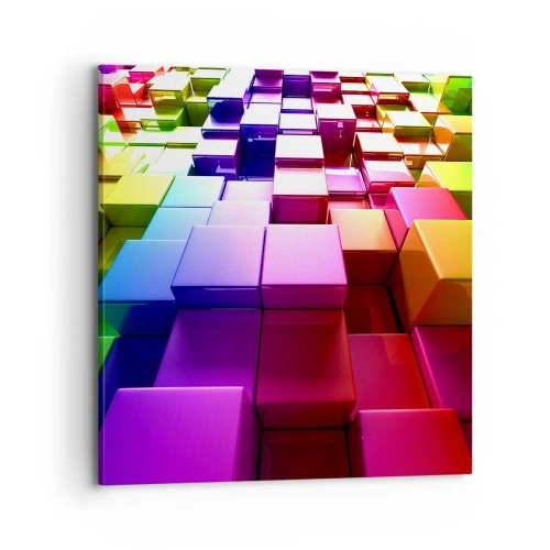 Obraz na plátně - Op-artové společně v týmu - 70x70 cm