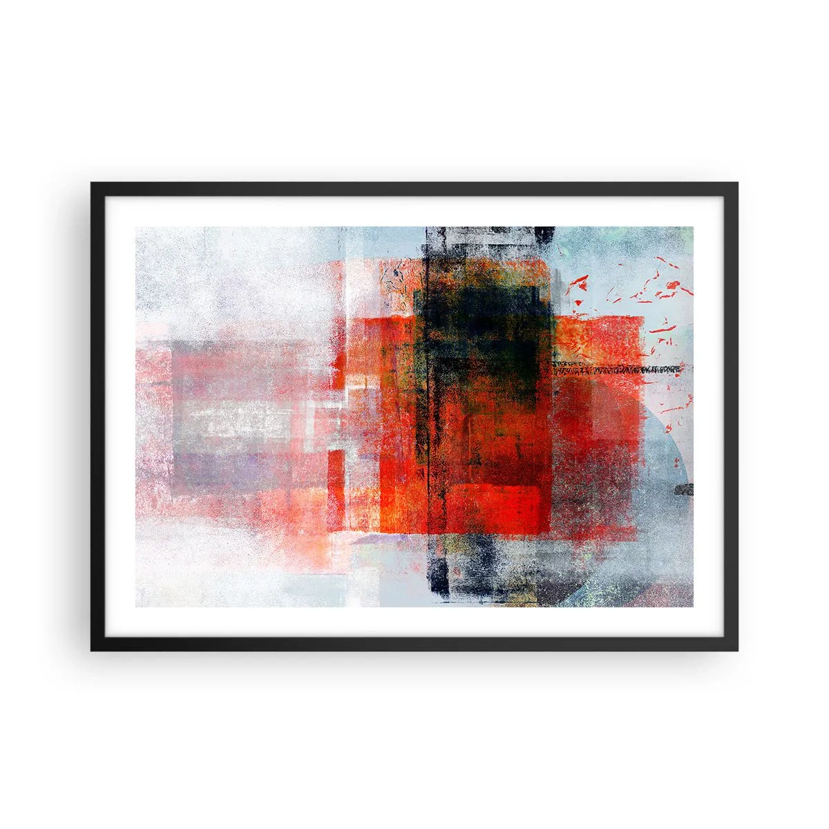 Plakát v černém rámu - Zářící kompozice - 70x50 cm