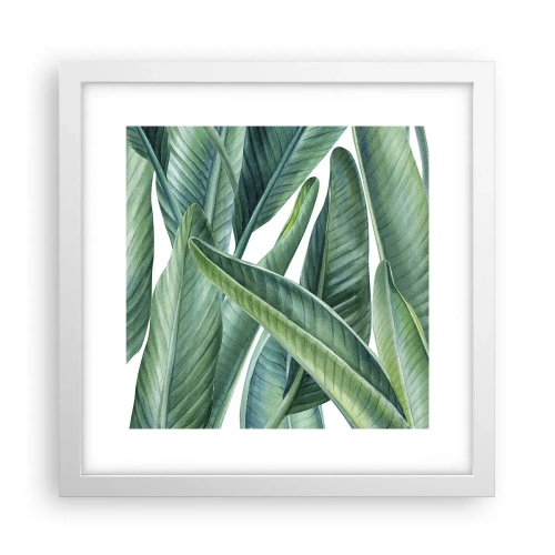 Plakát v bílém rámu - Prostě zelená - 30x30 cm