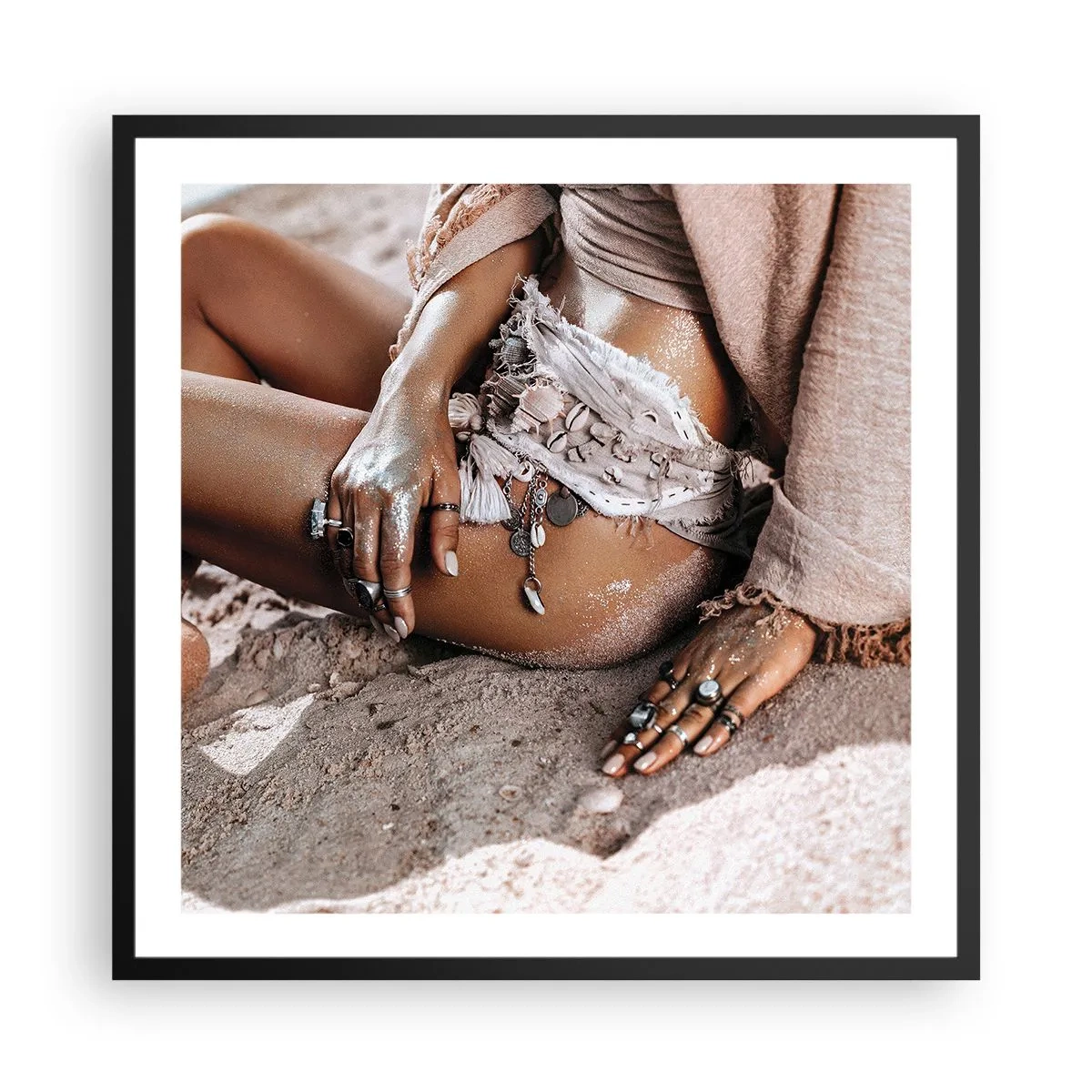 Plakát v černém rámu - Vyplavena na břeh? - 60x60 cm