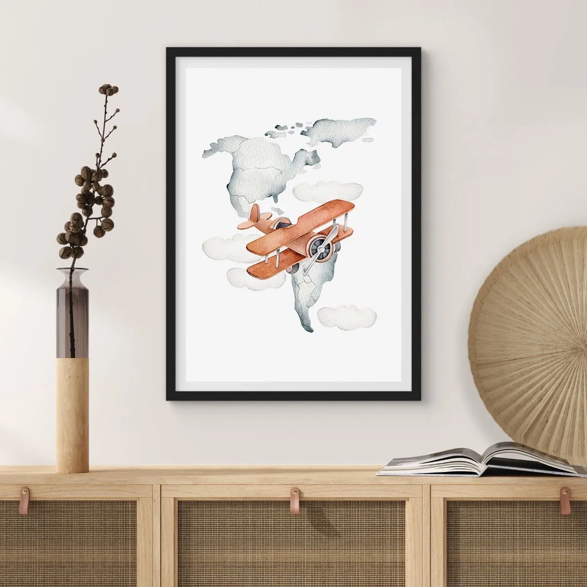 Plakát v černém rámu - V průkopnickém duchu - 50x70 cm