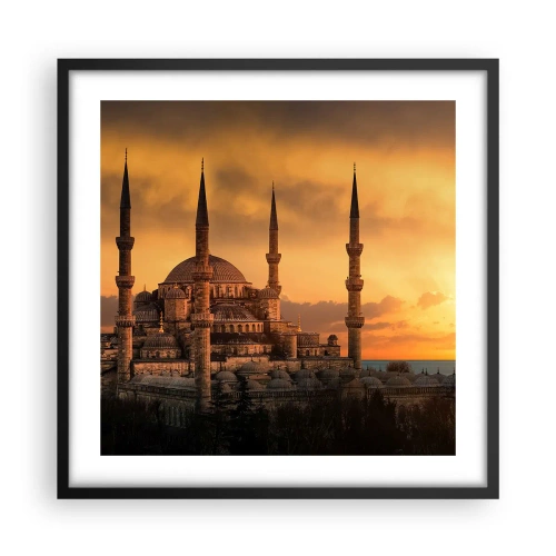 Plakát v černém rámu - Bůh je velký - 50x50 cm