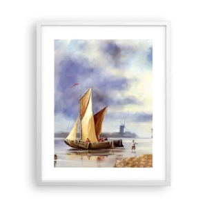 Plakát v bílém rámu - Návrat námořníků - 40x50 cm